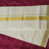 Handloom Kasavu Mundu with Golden Border for Men