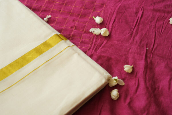 Handloom Kasavu Mundu for Men