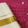 Handloom Kasavu Mundu with Golden Border for Men