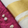 Handloom Kasavu Saree With Golden Border
