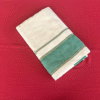 Handloom Kasavu Saree With  Green Border