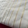 122 Handloom Saree - Golden Stripes