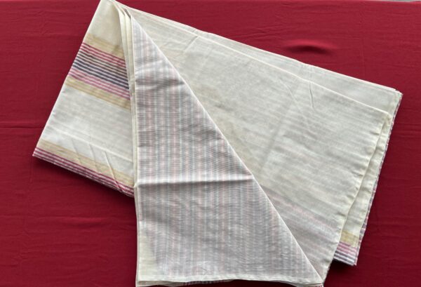 Multi Color Stripe - Handloom Saree with Blouse Piece