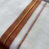Handloom Kasavu Mundu for Men - Maroon Border